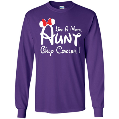 Aunt T-shirt Aunt Like A Mom Only Cooler T-shirt Purple