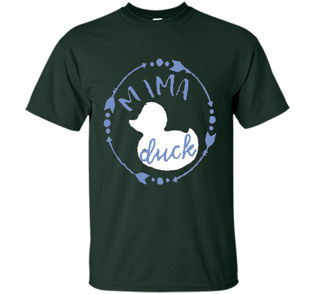 Women's Mama Duck TShirt, Mama Duck Plaid Shirt, Matching Fa shirt Forest Green