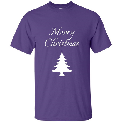 Merry Christmas Xmas Tree T-Shirt Purple