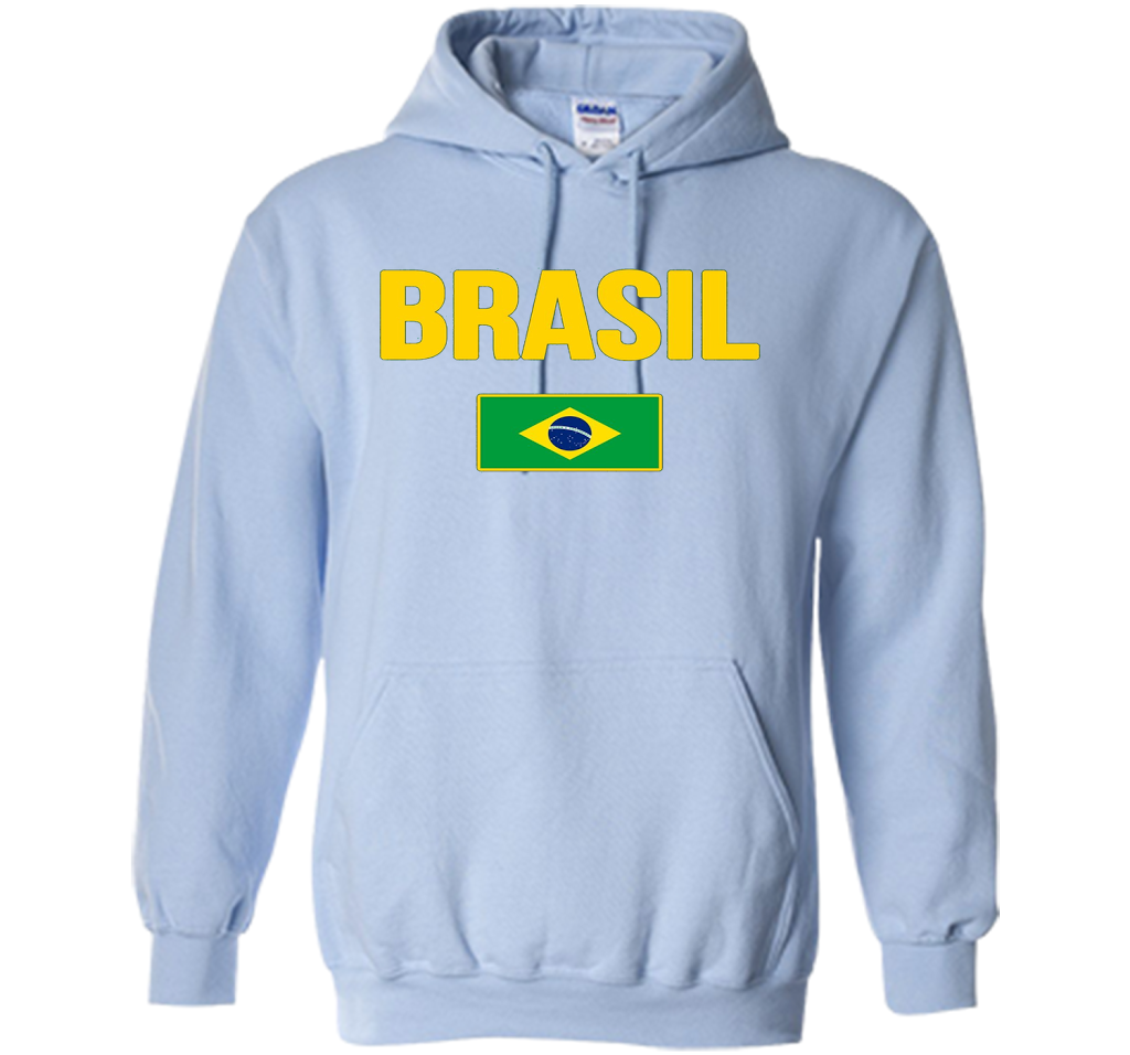 BRASIL T-shirt Brazilian National Country Flag Tee Camiseta cool shirt Light Blue