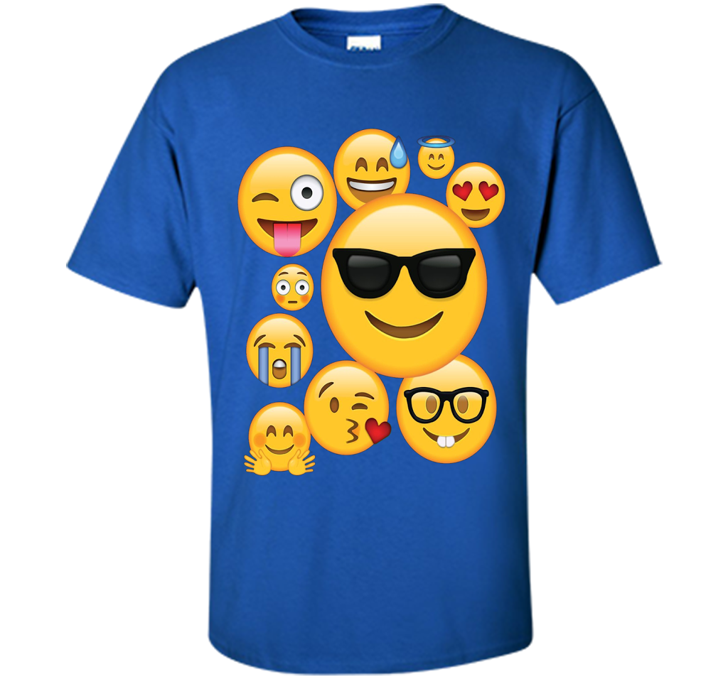 Emoji Pack ComboT-shirt Emoticon Smily Face Tshirt. shirt Royal