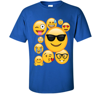Emoji Pack ComboT-shirt Emoticon Smily Face Tshirt. shirt Royal