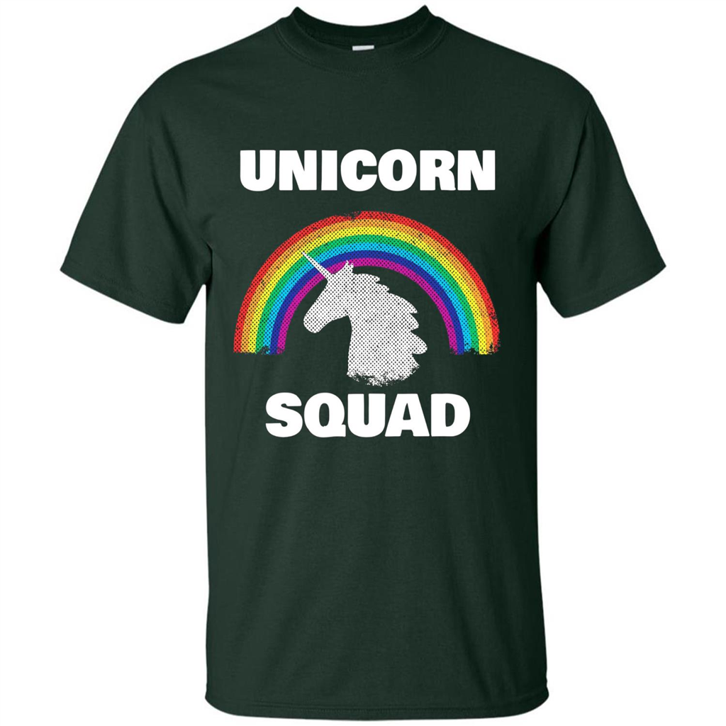 Unicorn Squad T-shirt Rainbow Unicorns Love T-Shirt Forest Green