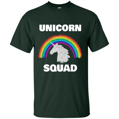 Unicorn Squad T-shirt Rainbow Unicorns Love T-Shirt Forest Green