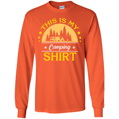 Camping T-shirt This Is My Camping Shirt T-shirt Orange