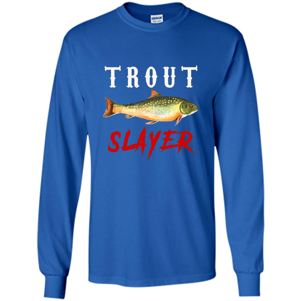 Fisherman T-shirt Trout Slayer T-Shirt Royal