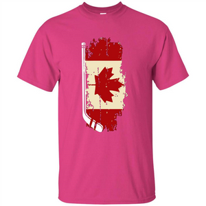 Canada Hockey Funny T-Shirt Canada Hockey Flag T-shirt