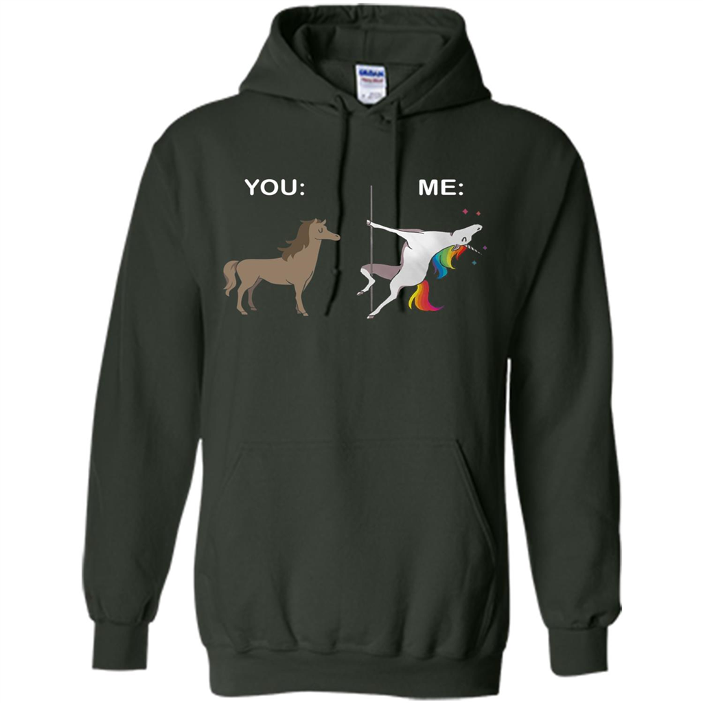 Cute Unicorn You And Me T-shirt Forest Green