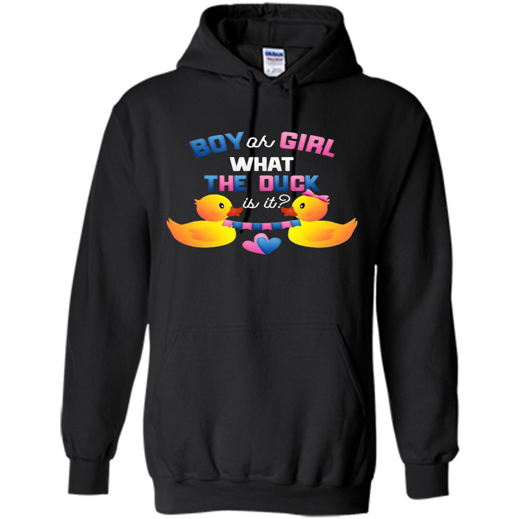 Boy Or Girl What The Duck Is It T-Shirt Gender Reveal Party T-Shirts Black