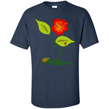 Plant And Flower T-Shirt Navy