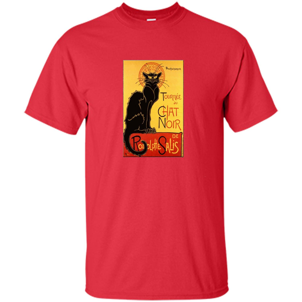 Vintage Poster Le Chat Noir - The Black Cat T-shirt Red