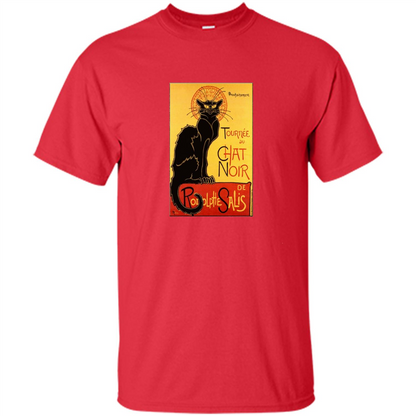 Vintage Poster Le Chat Noir - The Black Cat T-shirt Red