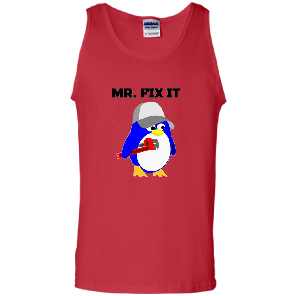 Mr. Fix it Penguin T-shirt Red