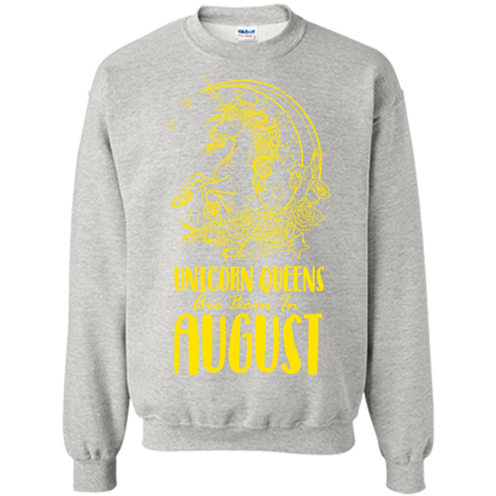 Augus Unicorn T-shirt Unicorn Queens Are Born In August Ash