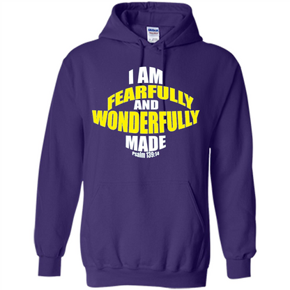 Fearfully And Wonderfully Made Christian T-Shirt Purple