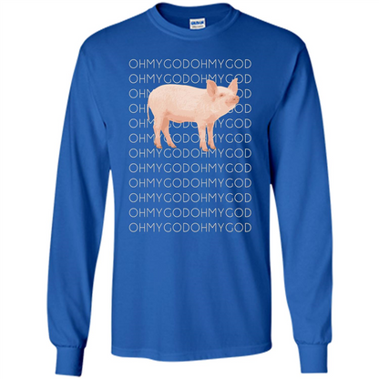 Oh My God Pig T-shirt Cute Pig T-shirt Royal