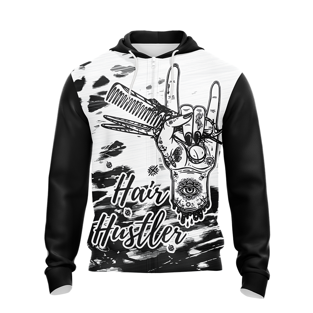 Hair Hustler Unisex Zip Up Hoodie