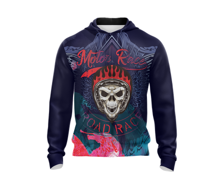 Biker From Hell Unisex Zip Up Hoodie