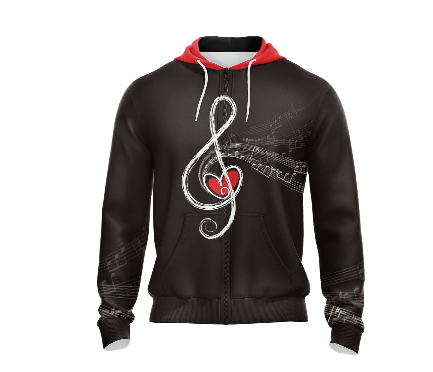 Music Passion Unisex Zip Up Hoodie
