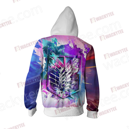 Attack on Titan Emblems Scouting Legion Zip Up Hoodie Jacket