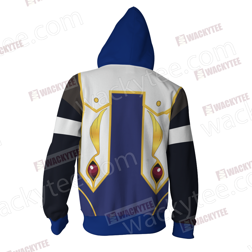 Code Geass Suzaku Kururugi Cosplay Zip Up Hoodie Jacket