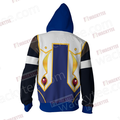 Code Geass Suzaku Kururugi Cosplay Zip Up Hoodie Jacket
