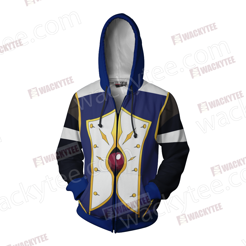 Code Geass Suzaku Kururugi Cosplay Zip Up Hoodie Jacket