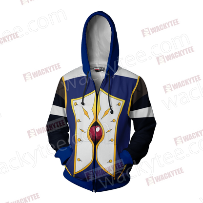 Code Geass Suzaku Kururugi Cosplay Zip Up Hoodie Jacket