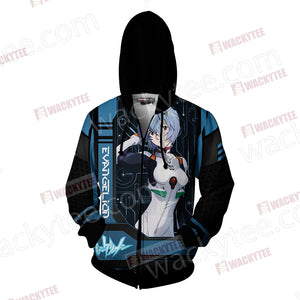 Neon Genesis Evangelion - Rei Unisex Zip Up Hoodie Jacket