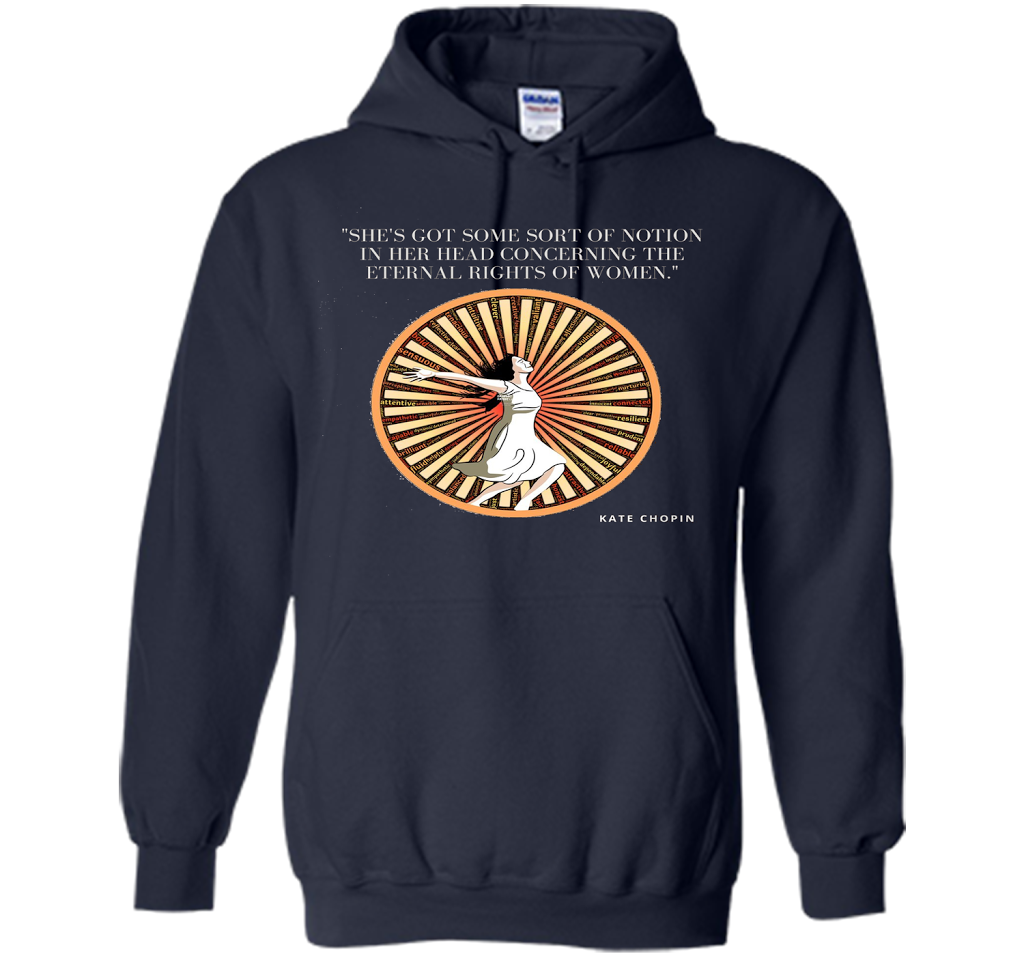 Kate Chopin Eternal Rights of Women Literary T-Shirt shirt Navy