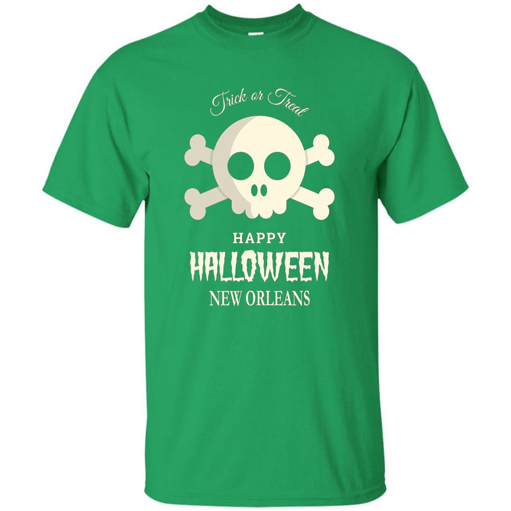 Halloween Trick or Treat Happy Halloween New Orleans T-shirt Irish Green