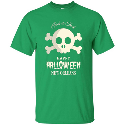 Halloween Trick or Treat Happy Halloween New Orleans T-shirt Irish Green