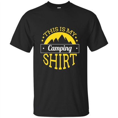 This Is My Camping T-Shirt For Hiking And Exploring Black