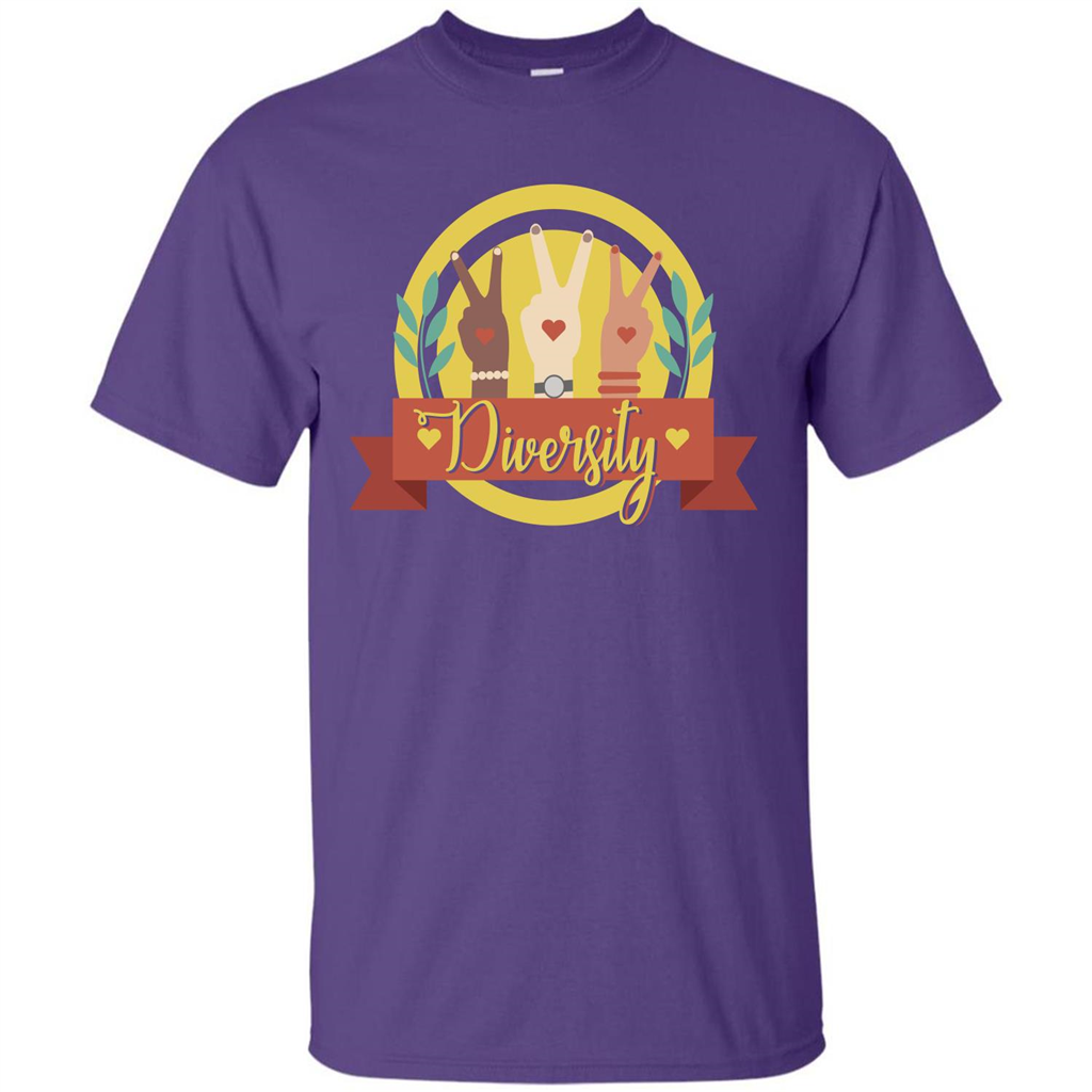 Diversity T-shirt Human Rights T-shirt Purple