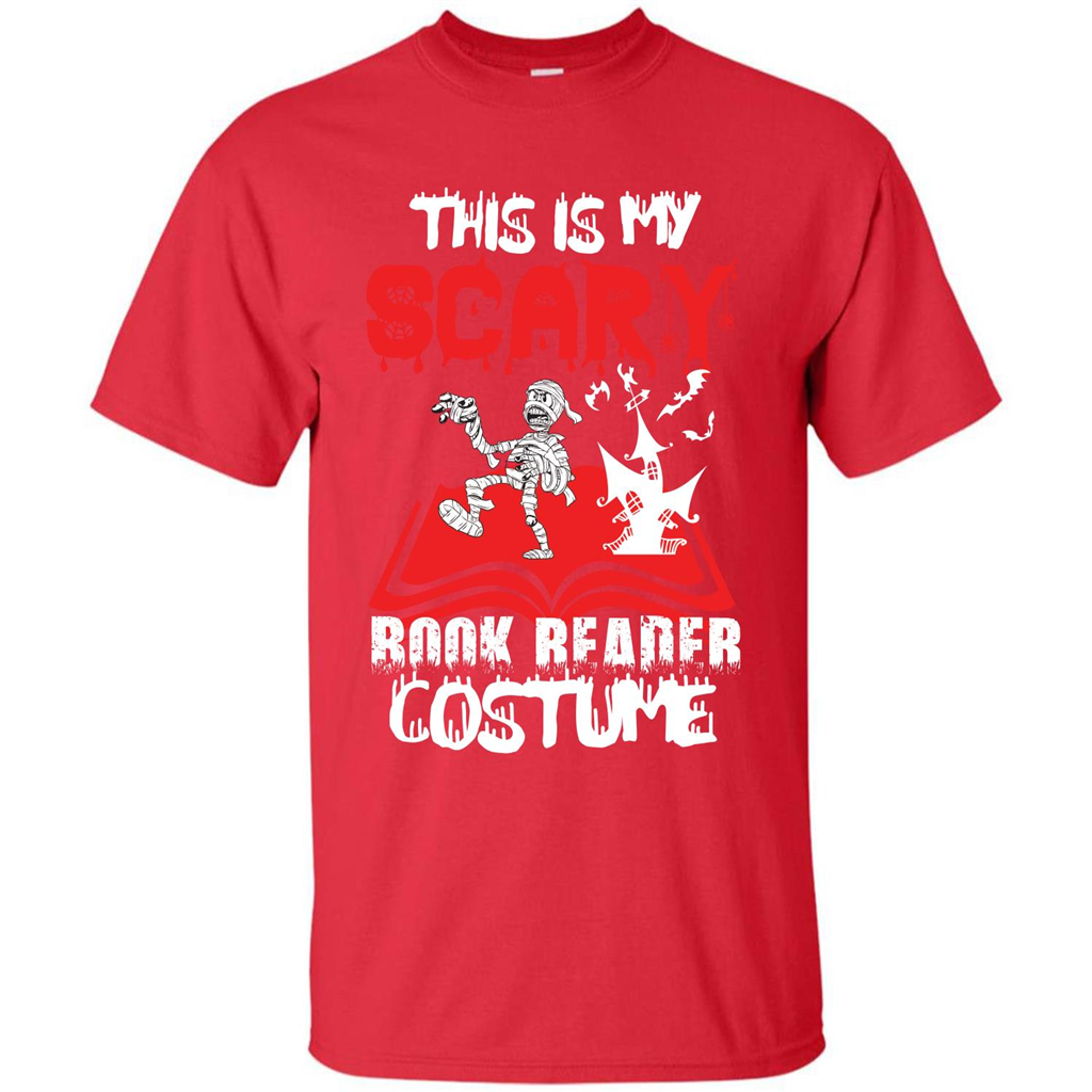 Halloween T-shirt This Is My Scary Book Reader Costume T-shirt Red