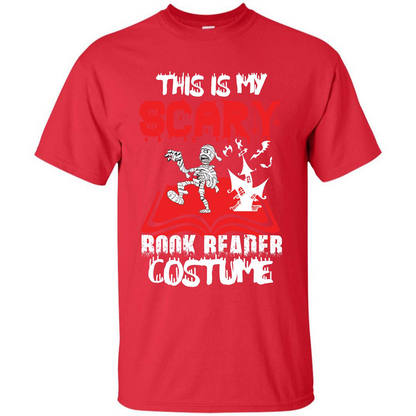 Halloween T-shirt This Is My Scary Book Reader Costume T-shirt Red