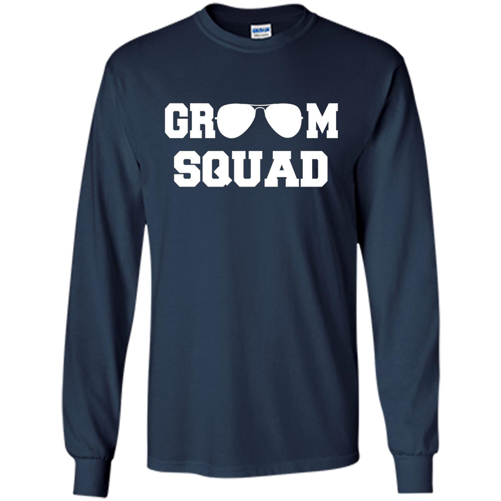 Cool Groom Squad T-Shirt Wedding Party Gift Shirt Navy