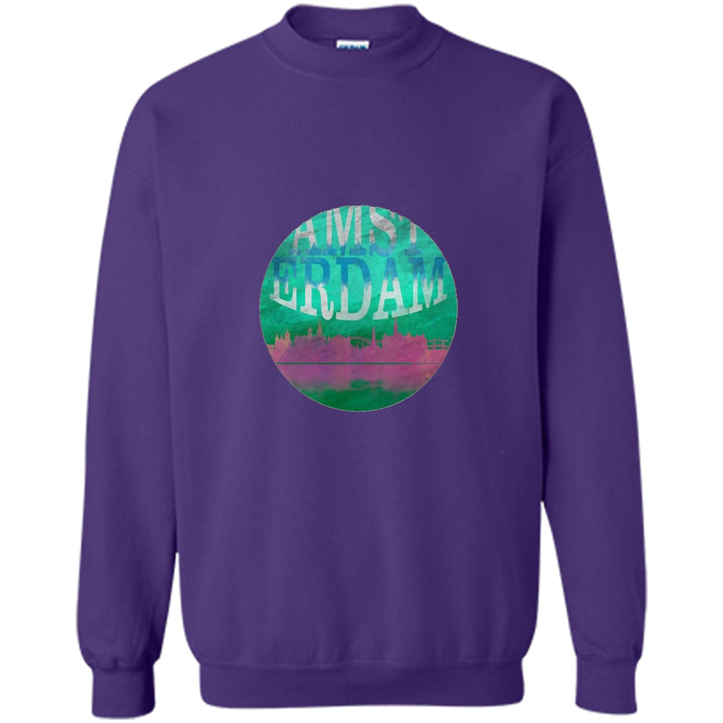 Amsterdam Skyline Horizon Sunset Love Netherlands T-shirt