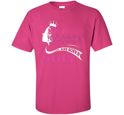 Queens Are Born In July T-shirts t-shirt Heliconia