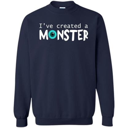Daddy Son Matching T-shirt I Created A Monster Navy