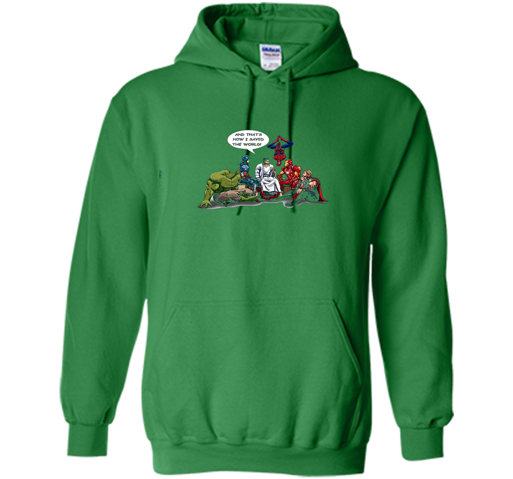 That's How I Saved The World T-shirt Irish Green