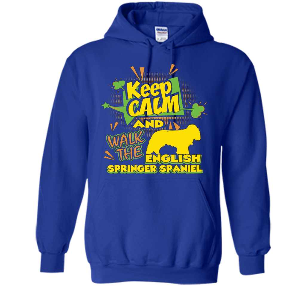 Keep Calm And Walk The English Springer Spaniel Shirt shirt Royal
