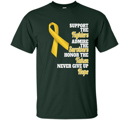 Cancer Awareness T-shirt Support Childhood Cancer Awareness Forest Green