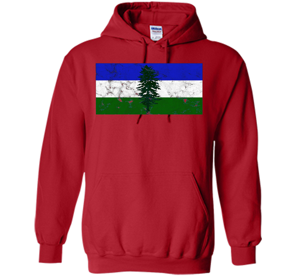 Distressed Cascadia Doug Flag T-shirt Red