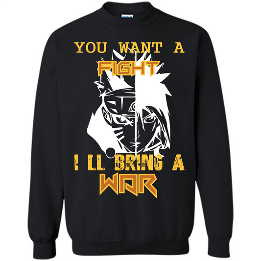 Movie T-shirt You Want A Fight I_Ñéll Bring A War Black