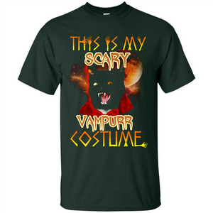 Halloween T-shirt This Is My Scary Vampurr Costume T-shirt