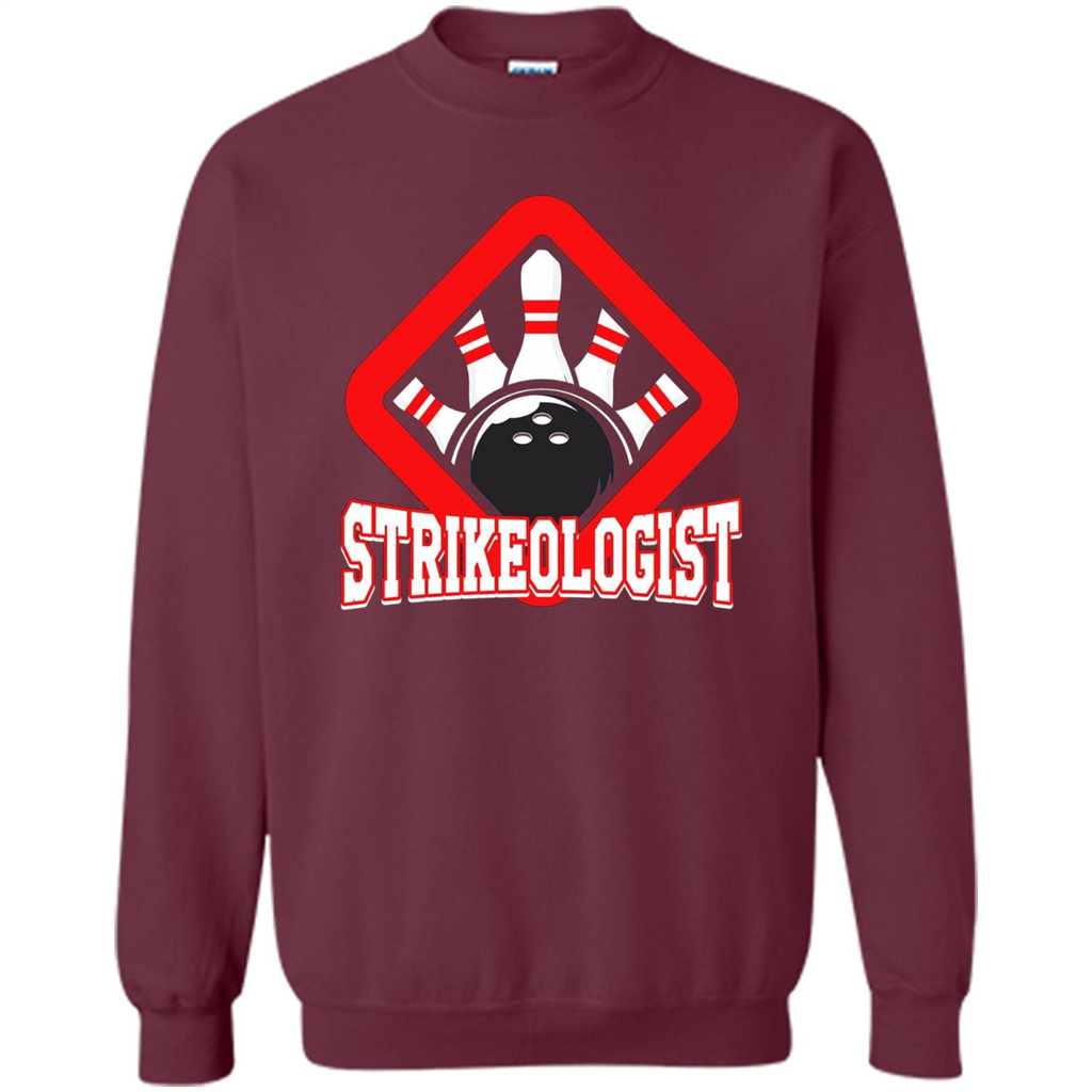 Strikeologist Bowling T-shirt For Bowling Lover Maroon