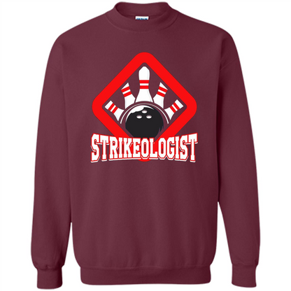 Strikeologist Bowling T-shirt For Bowling Lover Maroon
