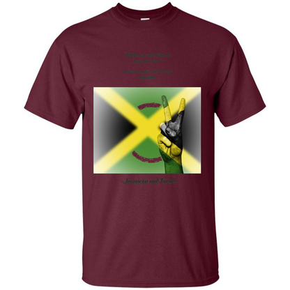 Jamaican Pride T-shirt Jamaican And Proud Maroon