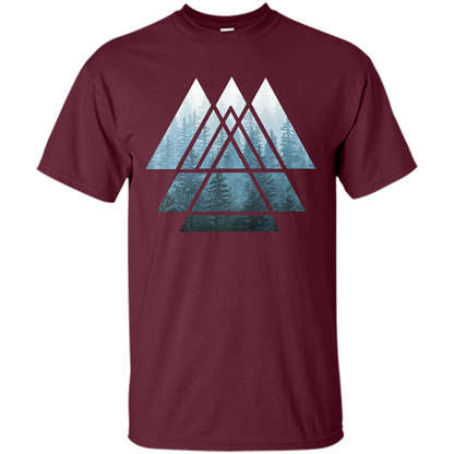 Misty Forest T-shirt Maroon